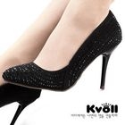Kvoll - Rhinestone-Accent Pointy Stilettos