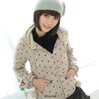 59 Seconds - Fleece-Lined Bow-Print Knit Hoodie