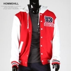 HOMMEHILL - Hooded Baseball Jacket 