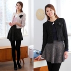 Celli Girl - Glittered Cropped Cardigan with Brooch