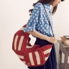 PG Beauty - Striped Straw Hobo Bag