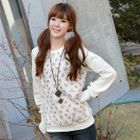 CLICK - Floral-Pattern Lace Pullover