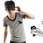 Cool 6 - V-Neck Contrast-Trim T-Shirt