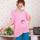 ZOO - Crochet-Detail Oversized Dotted Top