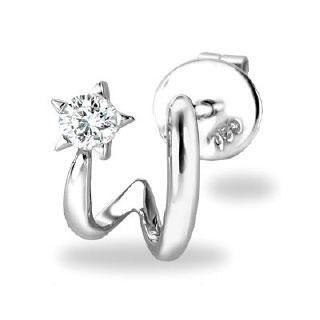 18K White Gold Diamond Single Earring 18K White Gold Diamond Single Earring