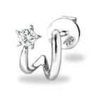 MaBelle - 18K White Gold Diamond Single Earring