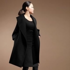 J.Ryu - Set: 3/4-Sleeve Wool Coat + Genuine Leather Belt