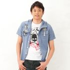 BLACK ASUKA - Short-Sleeve Skull Print Hooded Shirt