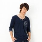 BLACK ASUKA - 3/4-Sleeve Printed T-Shirt