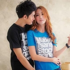 Sha 2 Shop - Scoop Neck Short-Sleeve Print Tee