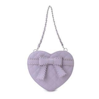 Bow-Accent Quilted Heart Cross Bag