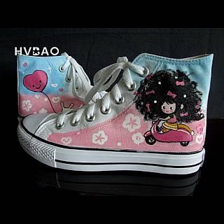 'Scooter Girl' High-Top Sneakers