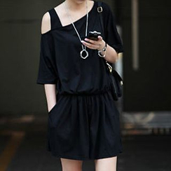 Champi - Plain Asymmetric Playsuit Champi - Plain Asymmetric Playsuit