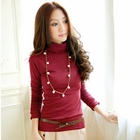 Tokyo Fashion - Ruched-Sleeve Turtle-Neck Top