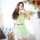 Tokyo Fashion - Bow-Accent Frilled Chiffon Dress