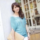 Tokyo Fashion - Dolman-Sleeve Pointelle Knit Top