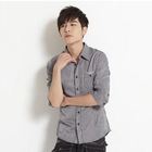 AOYAMA - Elbow-Sleeve Striped Silk Shirt