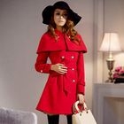 JK2 - Detachable-Capelet Double-Breasted Coat