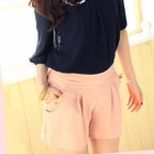 Tokyo Fashion - Buttoned Pleated Shorts