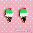 Sweet & Co. - I love ice-cream mirror stud earrings