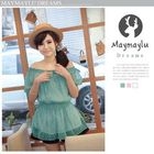 Maymaylu Dreams - Gathered-Waist Dotted Chiffon Dress