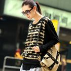 SOHO Central - Batwing Sleeve Pattern Knit Top