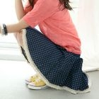 Tokyo Fashion - Bow-Accent Dotted A-Line Skirt