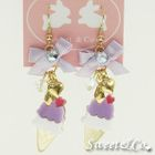 Sweet & Co. - Mini Berry Ice-Cream Gold Ribbon Earrings