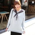 J-ANN - Inset Scarf Long-Sleeve Top