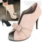 Marcella - Open-Toe Faux-Leather Pumps