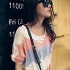 PUFFY - Short-Sleeve Chevron Knit Top
