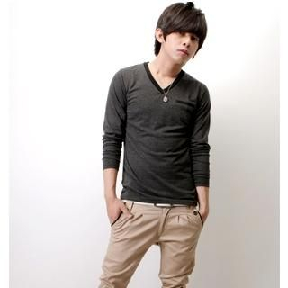 Long Sleeve V-Neck Top