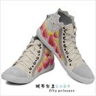 Maner - Lace-Trim Printed Sneakers
