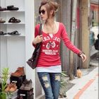 PUFFY - Inset Camisole Long Sleeve Print T-Shirt