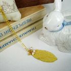 MyLittleThing - Gold Pearl Long Leave Necklace