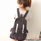 Fashion Lady - Polka Dot Canvas Backpack