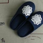 iswas - Lace-Accent Denim Slippers