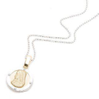 Keleo - 18K White & Yellow Gold Religious Medal
