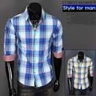 CUBICO - 3/4-Sleeve Plaid Shirt
