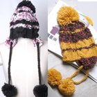 Sunbijou - Pompom-Accent Knit Beanie