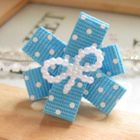 Fit-to-Kill - Hand made Pretty ribbon with light blue spot cotton ring