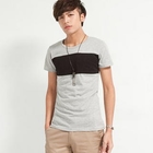 Free Shop - Short-Sleeve Color-Block T-Shirt