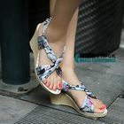 Grace Candy - Printed Wedge Sandals