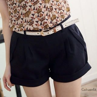Pleated Cuffed Shorts Pleated Cuffed Shorts