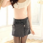 Tokyo Fashion - Dual-Pocket Skort with Belt