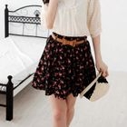 OrangeBear - Belted Floral Skirt