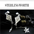 Sterlingworth - Engraved Sliver Drop Earrings