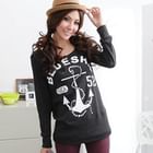 RingBear - 'Anchor' Print Long Sleeve Tee