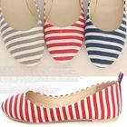 Marcella - Striped Canvas Flats