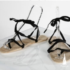 Purplow - Genuine Suede Lace-Up Sandals